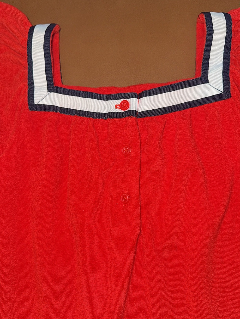 Like New Janie and Jack Patriotic Terry Cloth Sailor Dress Coastal Red Size 5 - Picture 11 of 11